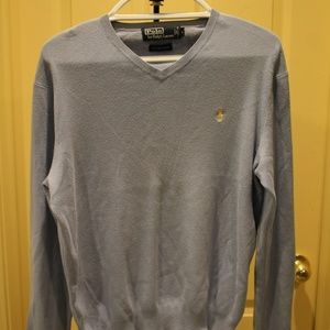 Ralph Lauren - V Neck Sweater - Baby Blue - S